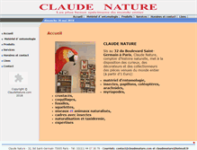 Tablet Screenshot of claudenature.com